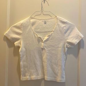 Brandy Melville lace trim tee